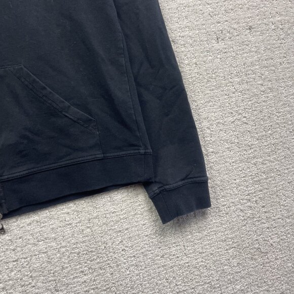 Y2K BCBG Maxazria Black Full Zip Hoodie Sweater Rhinestone Women Sz L Goth Punk - Picture 4 of 13